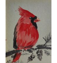 cardinal-painting